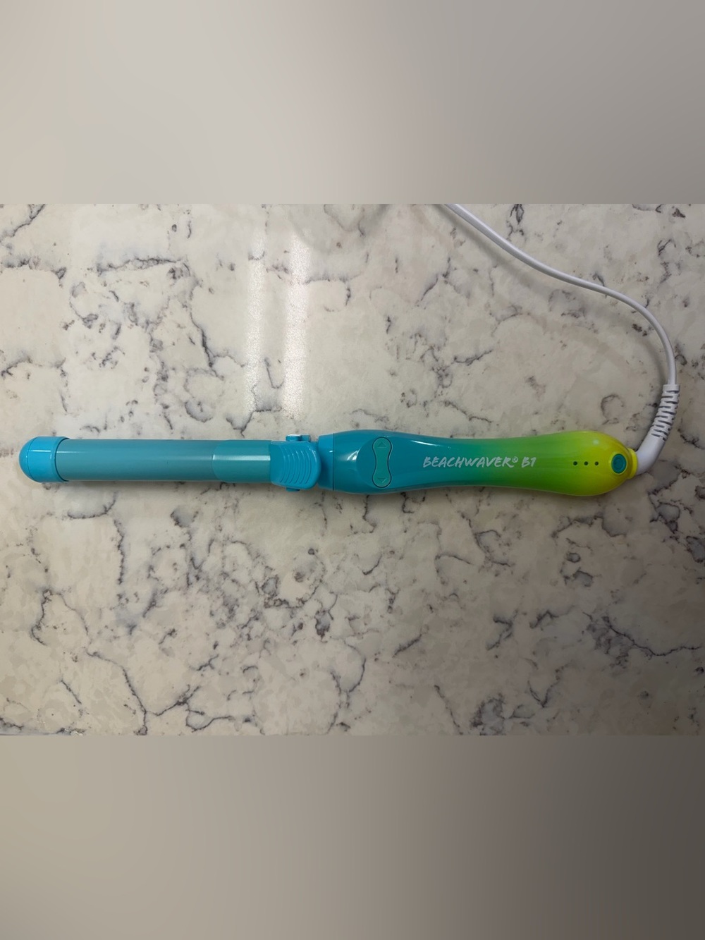 Beachwaver B1 Automatic Rotating Curling Iron Hair Curler Blue Green
